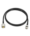 UHF PL259 To BNC Male Coax Cable 3 Foot RG58 50 Ohm Pigtail For CB Radio Ham Amateur Radio SWR Meter Flexible Shielded Brass Nickel Plated Connectors Included