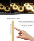 Dimming feature of 12V Modular COB LED Cabinet Light Strips, 6 X 3.3ft, Touch Dimmer, 3000K Warm Glow, Hidden Sensor, Easy Install