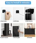 Step-by-step installation of the Retractable Baby Gate for Stairs and Doorways, 33 Inch High Expands to 55 Inch Wide, Black Mesh