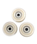 Three nylon gears from Smoother Ride Helical Planetary Gear Kit For Ebike Hub Motors, 47.3x13mm 35T, Beefed-Up 7.94mm Bearings