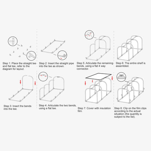 Indoor Greenhouse Set With Clear Plastic Film Brackets And Hoop Frame For Frost Protection No Fuss Setup Mini Greenhouse Cover Easy Garden Plant Shelter 100x50x55 Cm