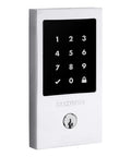 High End Oil Rubbed Bronze Touchscreen Deadbolt With Zwave Smart Home Link And Keyless Entry Crafted From Solid Brass, keypad view.