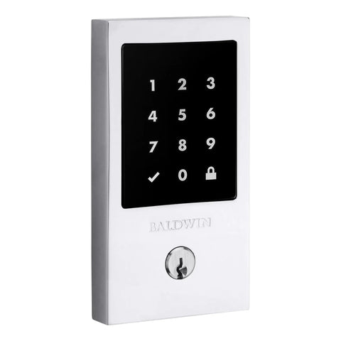 High End Oil Rubbed Bronze Touchscreen Deadbolt With Zwave Smart Home Link And Keyless Entry Crafted From Solid Brass, keypad view.
