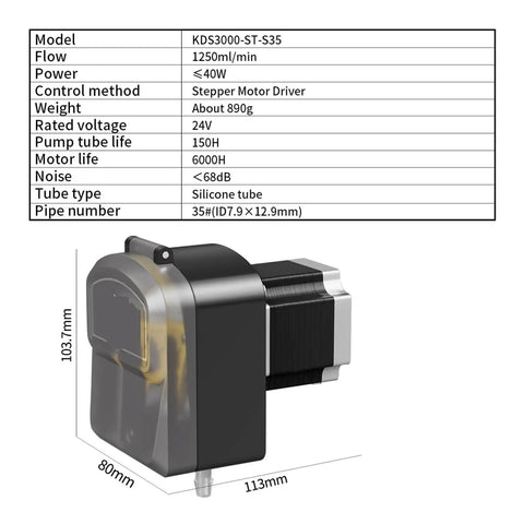 Upgrade Your Setup With This KDS3000 24V Stepper Peristaltic Pump. Boasting A Smooth 3.2L/min Flow Rate And Self-Priming Tech, This Compact Transfer Pump Delivers Reliable Performance For Labs, Auto-Dosing, And Diy Projects. Easy To Maintain And Built