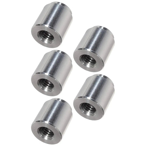 Top Shelf 5 Pack M10 1.5Mm Threaded Weld On Bung Kits Tough As Nails 6061 T6 Billet Aluminum Metric Inserts set of five inserts.