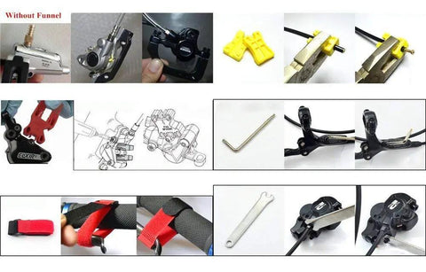 Bicycle Brake Bleed Kit For Shimano TEKTRO Magura Zoom And More Mineral Oil Hydraulic Disc Brake Tool Set Pro Grade Oil Not Included