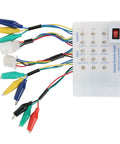 No Sweat Brushless Motor Controller Tester And Rugged Electric Vehicle Diagnostic Kit For Electric Bikes, featuring color-coded wires and testing buttons.