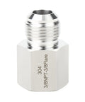 2-Pack 304 Stainless Steel Tube Flare Fittings Adapter 3/8 Inch Male Flare to 3/8 Inch NPT Female Half Union with Protective Case Go-To Choice for Industrial Piping and Equipment Connections, 304 SS
