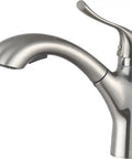Navona Series Ten Point Zero Four Inch Pull Out Sprayer Kitchen Faucet With Single Handle And 1.8 GPM Flow Brass Interior Construction