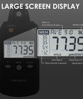 Full Spectrum PAR Meter With Pro Grade High Precision PPFD Tester For Indoor And Outdoor Plant Growth 400 To 700 Nanometers Light Range Lux Readings For Photosynthesis Results, large display