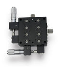 Top view of a Motorized Rotary Positioning Stage For Precision Alignment 60 By 60 mm XY Axis Fine Tuning Micro Slide Table 49N Load 10 Micron Accuracy