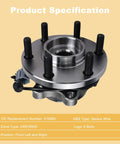 Image of Pair Front Wheel Bearing And Hub Assemblies For 4WD And AWD Rigs Fits 2005-2025 Frontier 2005-2012 Pathfinder 2005-2015 Xterra 2009-2012 Equator 6 Lug ABS Sensor Ready Set Of 2