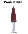 Cone Shape Flap Wheels Set 40 Pieces One Quarter Inch Shank Aluminum Oxide Grit 80, 120, 180, 240, 320 For Rust Removal Deburring Polishing On Metal Wood Plastic Drill Die Grinder Great For Metalworking And DIY Projects In The Shop Or On The Job