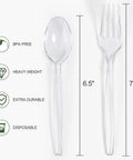 400 Count Heavy Duty Plastic Utensils Set Disposable Forks And Spoons Party Ready Cutlery For Big Gatherings Crack Resistant And BPA Free Food Grade Silverware For Events Durable Budget Friendly