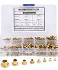 650-Piece Brass Eyelets And Rivets Buttonhole Kit For Shoes, Hats, Shirts, Belts, Backpacks, And Jackets in plastic case
