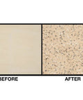 Before and after image of Granite Countertop Paint Kit Sand Finish For Kitchen And Bathroom showcasing DIY refinishing solution.