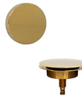 Top Shelf Smooth Operation Heavy Duty Cable Drive Bathtub Drain Trim Kit rotary overflow knob in polished brass finish.