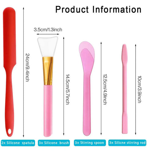 Dope Silicone Stir Sticks Kit 16Pcs For Resin Epoxy Crafting Includes Epoxy Brush Stirring Tools Mixing Spoons Silicone Scraper Spatulas