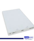 Side view of Replacement H13 True HEPA Filter with Activated Carbon for Bissell Air320 Four Stage capturing dust and odors.