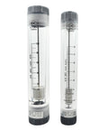 Rotameter Pipeline Flow Meter For Water With Vertical Float, Industrial Grade Inline Sensor, 0.2 To 2 GPM Or 1 To 7 LPM Flow Range, easy install, metal body