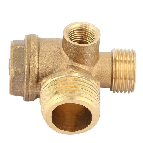 Three Port Air Compressor Check Valve With Male And Female Threads Brass Pneumatic Valve For Quick Connects Replaces Worn Valves