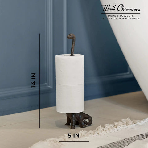 Rustic Cat Paper Towel Holder In Gold Metal Free Standing Floor Or Countertop Stand Holds Paper Towels Or Toilet Paper