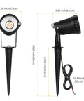 Low Voltage Outdoor Landscape Lights Set Of 6 With 7W 700LM LED Pathway Garden Tree Yard Lighting Warm White 2700K Waterproof IP65