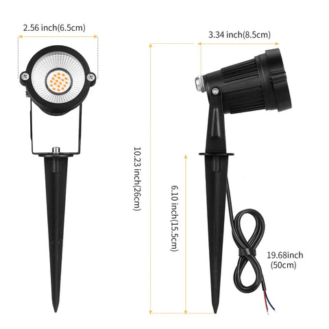Low Voltage Outdoor Landscape Lights Set Of 6 With 7W 700LM LED Pathway Garden Tree Yard Lighting Warm White 2700K Waterproof IP65