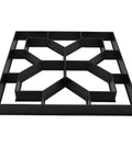 Reusable Concrete Path Mold 15.7 X 15.7 X 1.6 Inch Stepping Stone Paver for patio garden, front view, black ABS material