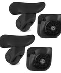 4 Pack Luggage Replacement Wheels Set with Screws for Suitcase Roller Trolley Casters Not Universal Compatible Only When Wheel Shape Hole Pitch And Size Match W041 L Durable Aluminum Core for Hard And Soft Suitcases