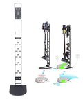 Versatile Vacuum Stand And Wall Mount For Dyson V12 V15 V11 V10 V8 V7 And Cleaning Robots Cordless Vacuum Storage Dock shown with vacuums