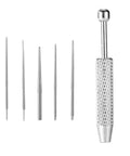 Piercing Ball Grabber Tool For Changing Jewelry Stainless Steel Diamond Claw Tweezers 16G 18G pins displayed
