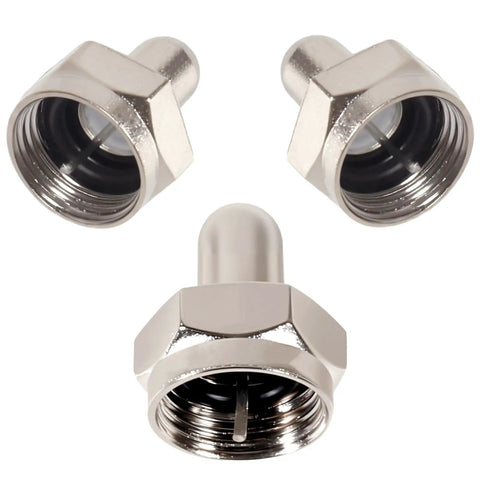 Image of 10 Pack 75 Ohm Coax Terminator Caps For Coaxial Cables, Protective Cable Cap Covers For Splitters, TV Antennas, Wall Plates And Booster Ports