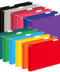 Bigtime Value 12 Pack Hanging File Folders Letter Size, color coded with adjustable tabs for sorting paperwork.