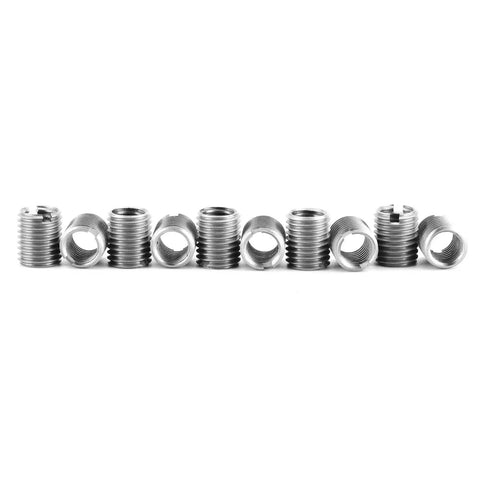 Stainless Steel Slotted Sleeve Screw Repair Kit 10 Pcs Insert Nut With Male Thread For Aviation Automotive Electronics Machinery