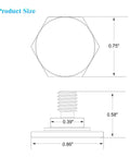 Dimensions of Heavy Duty Aluminum Welding Hood Fasteners Set For Pipeliner Helmets Headgear Replacement Screws Hex Hardware