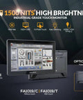 Industrial Grade 10.1 Inch Touch Monitor With 1500 Nits Brightness HDMI And VGA Beefy For POI POS Kiosks HMI And Heavy Duty Equipment IP65 Rated Capacitive Touch Rugged Outdoor Ready Display, front view