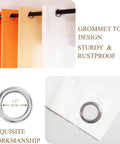 Close-up of Orange and White Ombre Light Filtering Privacy Curtains Set of 2 Panels 55 Inch Wide 84 Inch Long with Grommet Top