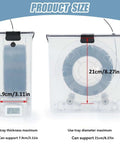 See Through Filament Dryer Box For 3D Printer With Air Tight Seal showing product size dimensions