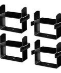 Heavy Duty Leaf Spring Clamps Kit 4 Pcs Stainless Steel Locks Up To 2.5 Inches Wide, black clamps set