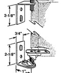 Illustration of Cafe Door Hinge Set In Brass Plated Steel With Durable Plastic Components For Strength And Style, Dual Action Design.