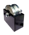 Six Inch V Groove Caster Wheel For Sliding Gates With Heavy Duty Alloy Steel Core And Dual Sealed Bearings Built Like A Tank For Dead Easy Rolling And Zero Hassle Maintenance Daily, showcasing the durable design and steel construction.