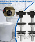 stainless steel toilet bolts kit with washers, leak-proof