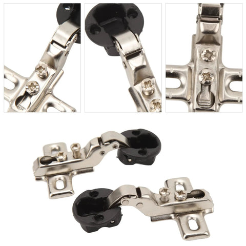 Soft Close Cabinet Hinges 26mm For Glass Doors 2 Pack Easy Install Hardware Cold Rolled Steel Durable Cabinet Door Hinges with Half Cover Design