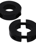 Two Piece Clamp On Shaft Collars For Industrial Machinery, Black Double Split, Three Quarters Inch Bore, One And Nine Sixteenth Inch OD