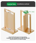Diagram of Discreet Stainless Steel Rotating Axis Concealed Door Hinge For Wooden Doors Up And Down Secret Hinge Set installation