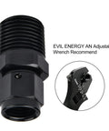 6AN Female To One Quarter Inch NPT Male Swivel Fitting Aluminum Black Anodized Two Pack For High Pressure Lines 1500 PSI Capacity Lightweight 6061 T6 Automotive Hydraulic Fuel Adapters, black fitting