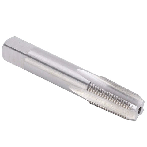 2 Pack HSS Thread Taps 1 8 28 High Hardness Metalworking Tools For Repair And Threading In Iron Steel Aluminum And Carbon Materials Durable Abrasion Resistant Heavy Duty Pro Grade Set For Industrial Grade Fast Cut, close-up of single tap