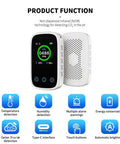 Portable CO2 Monitor And Sensor With Real Time CO2 Temperature Humidity And Pressure Three In One Air Quality Meter display