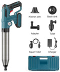 Electric Toilet Plunger Heavy Duty Portable Battery Powered 80 PSI Clog Buster For Bathroom And Kitchen Sink with Accessories